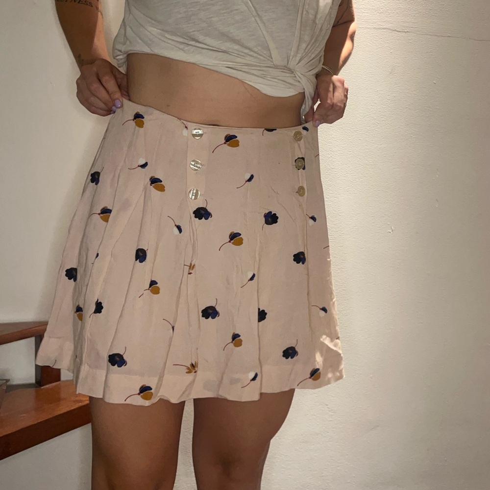 free people floral mini skirt